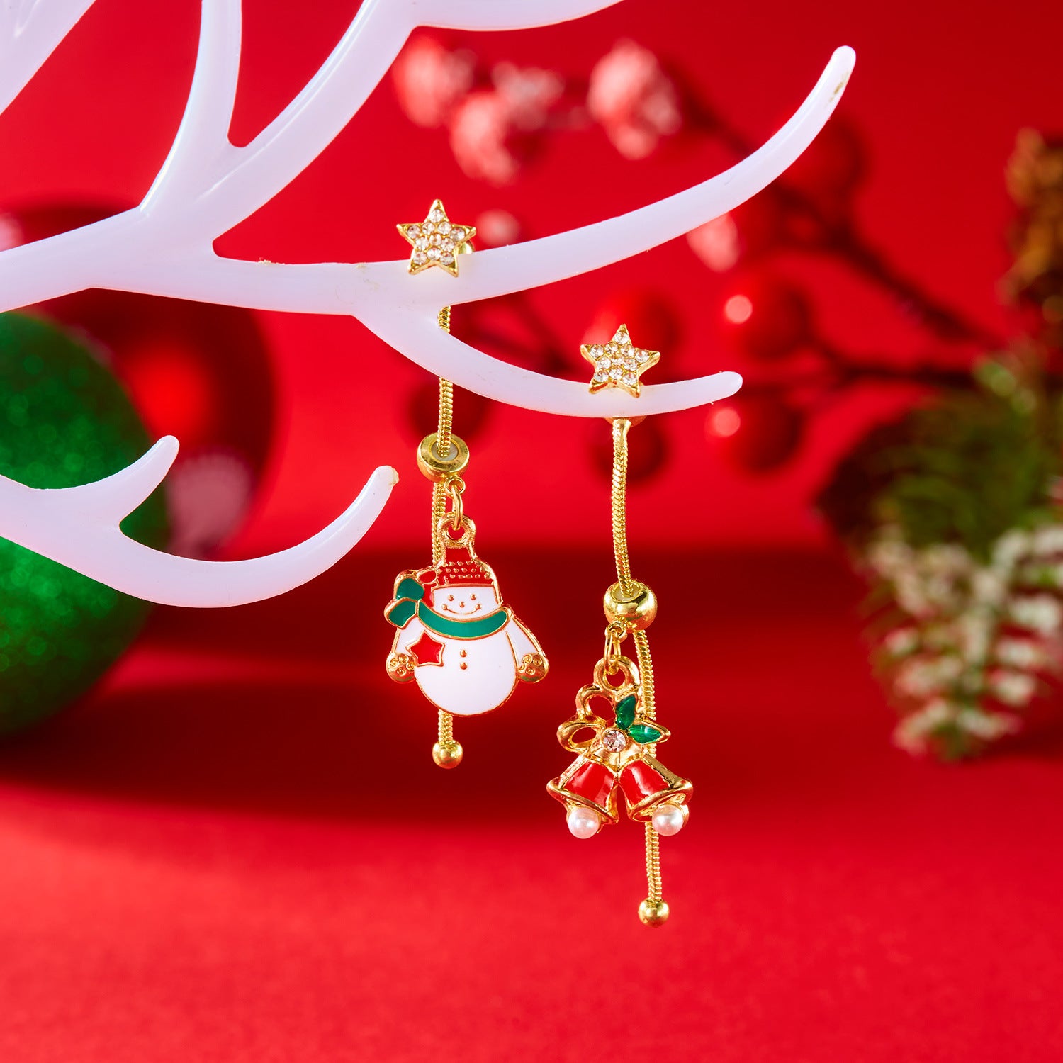 Wholesale Cartoon diamond tassel earrings